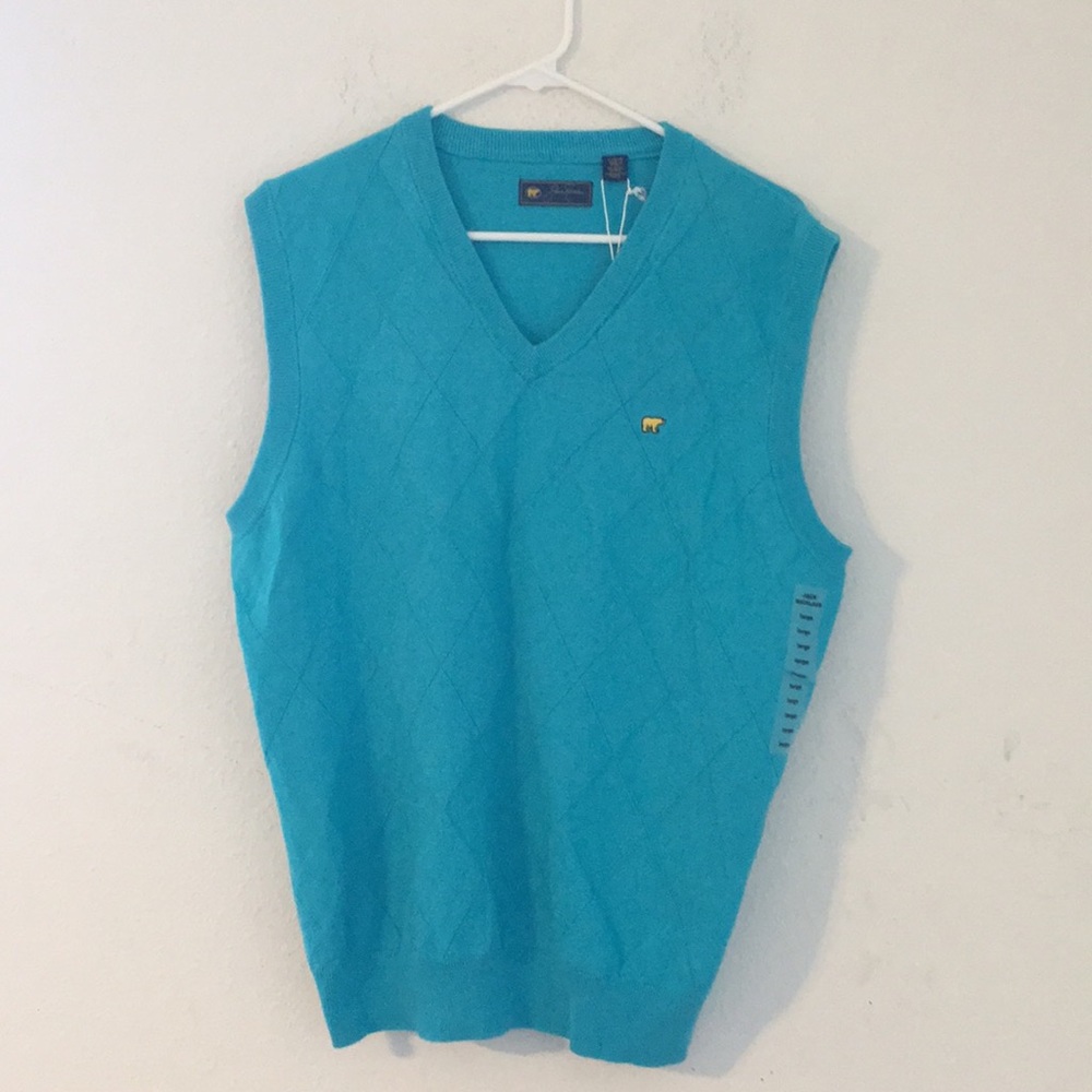 Jack nicklaus mens blue sweater vest size large